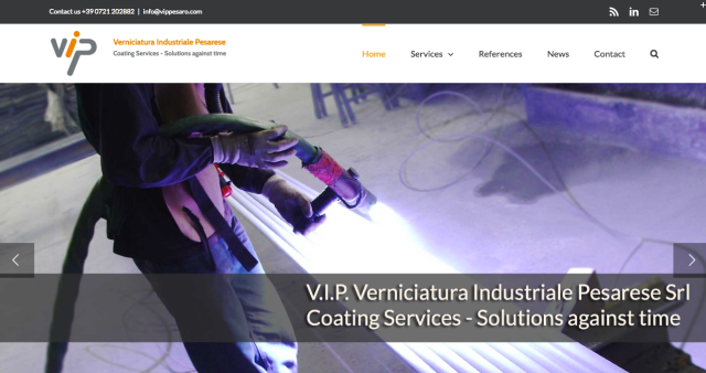 V.I.P. Srl website redesign